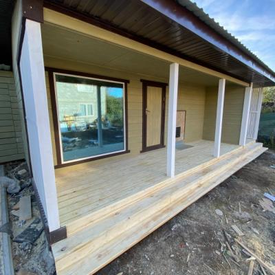 Баня с террасой и хозблоком 7.70х4 Баня с террасой и хозблоком 7.70х4